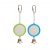 Kazoo Round Mirror With Bell Green Purple Large
