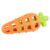 Paws For Life 2 In 1 Treat Dispensing Rubber Nylon Carrot Dog Toy