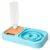 Paws For Life Slow Feeder With Water Bottle Blue And Orange