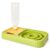 Paws For Life Slow Feeder With Water Bottle Yellow And Green