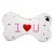 Prestige Snuggle Pals Plush I Love You Bone With Squeaker Red Brown Each