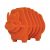 Scream Dog Toy Rubber Puzzle Bull Loud Orange Small