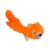 Snuggle Flatties Orange Squirrel Dog Toy