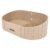 The Catsentials Oval Felt Cat Scratcher Bed Beigie