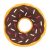 Zippypaws Jumbo Donutz Chocolate Squeaky Dog Toy Each